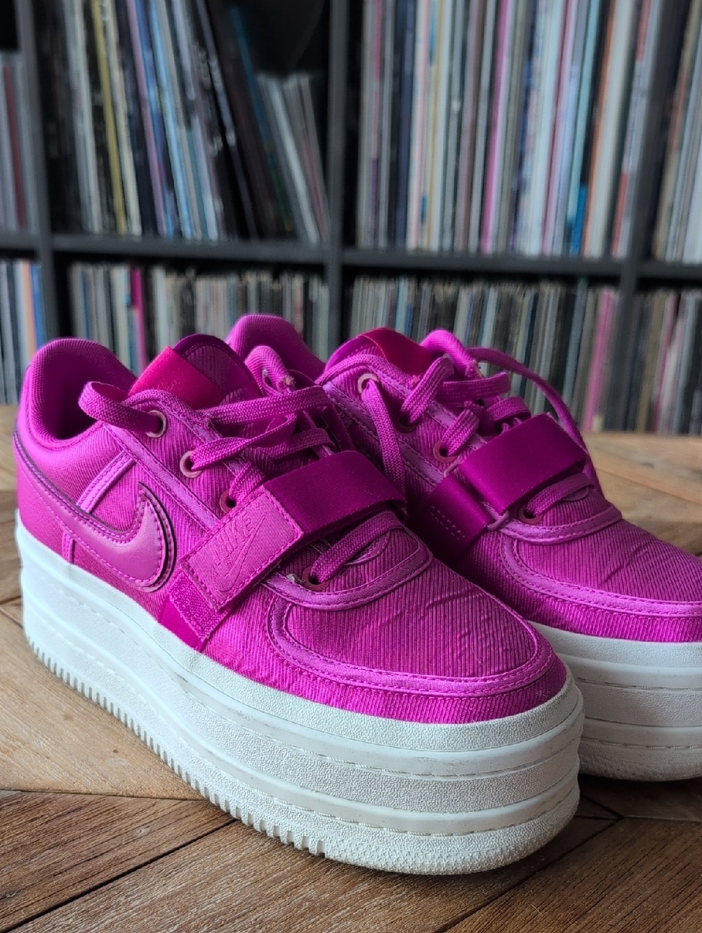 Nike Platform Sneakers in Vibrant Fuchsia and White